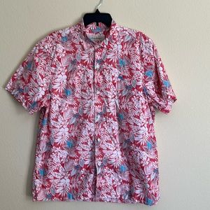 Tommy Bahama butoon down & collar floral shirt size L